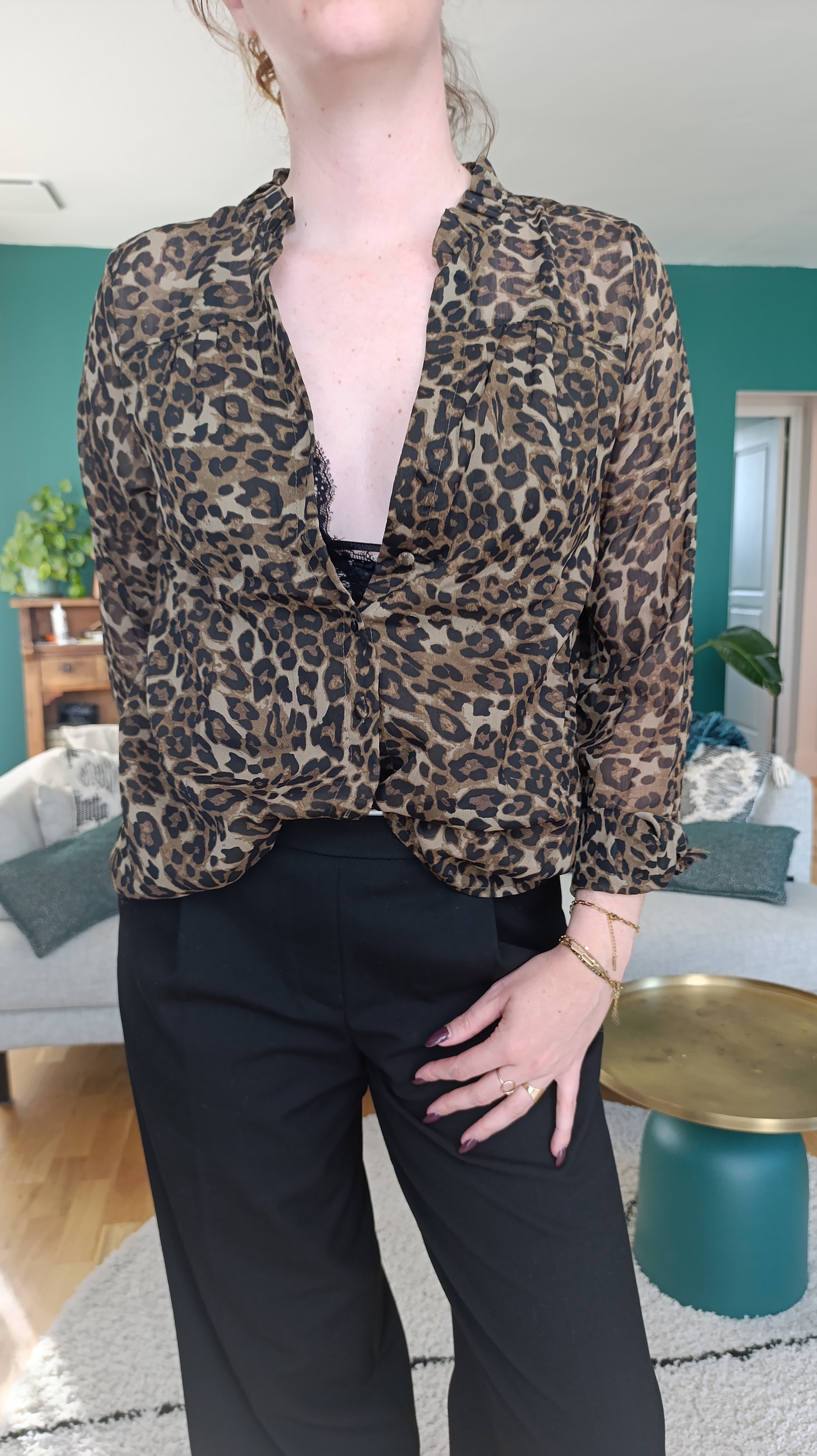 ROSA - Chemise imprimée léopard