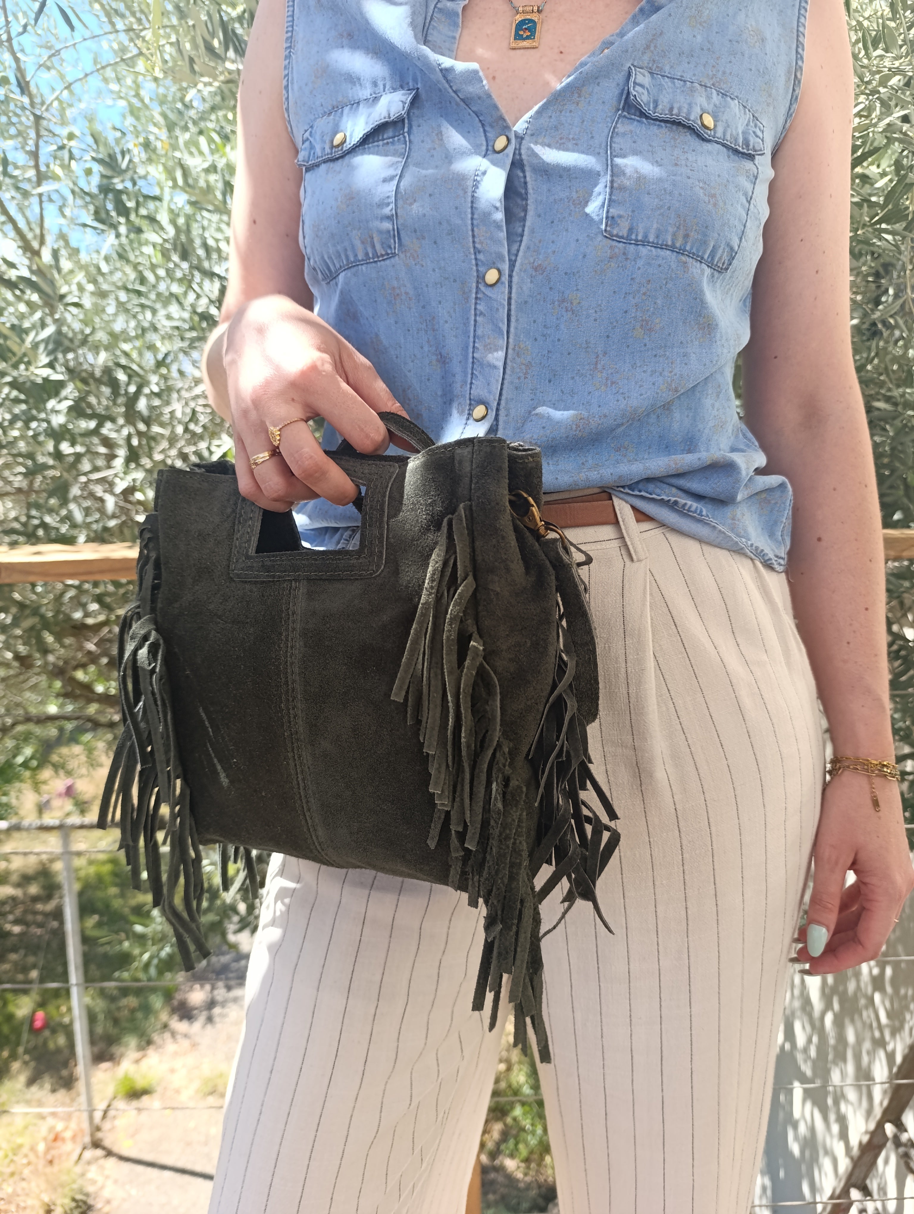 LOLA - Sac à main et/ou à bandoulière avec franges