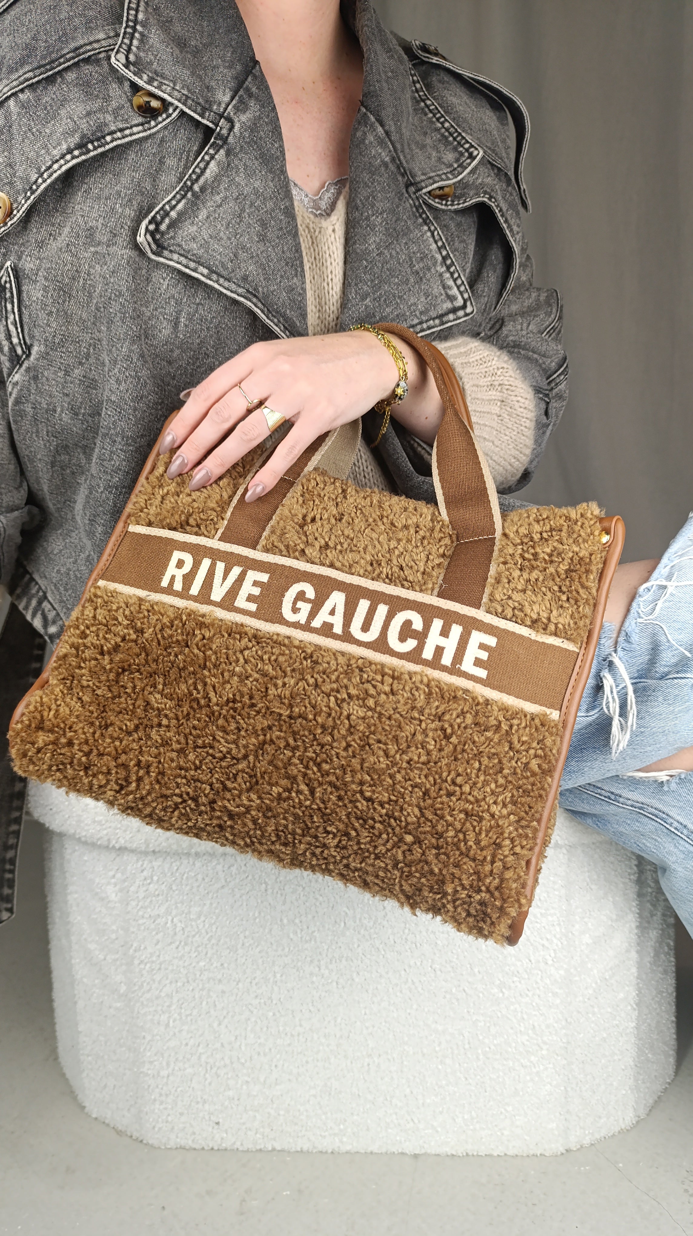 RIVE GAUCHE camel - Sac moumoute avec bandoulière