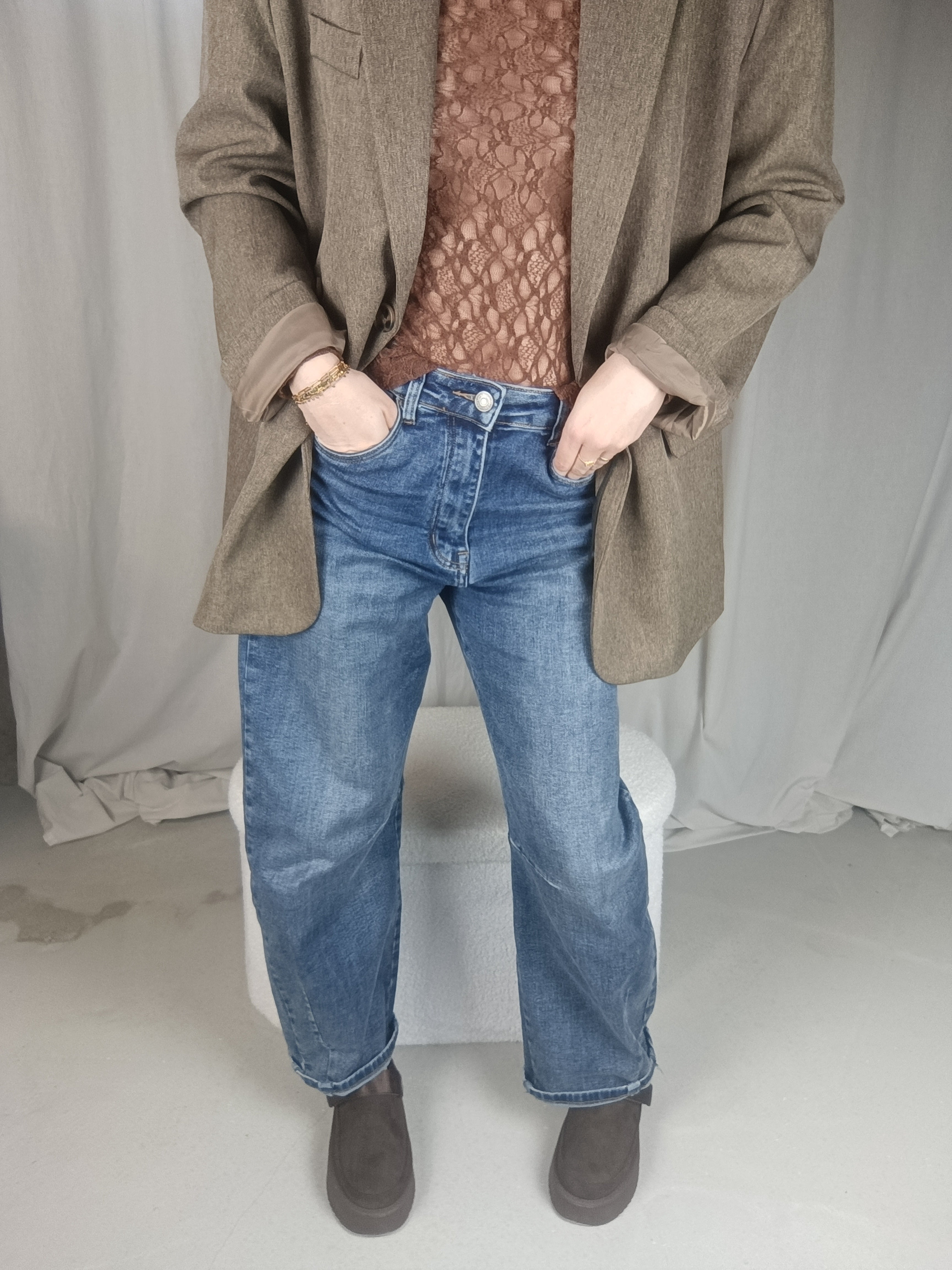LONY - Veste blazer oversize ouverte dos