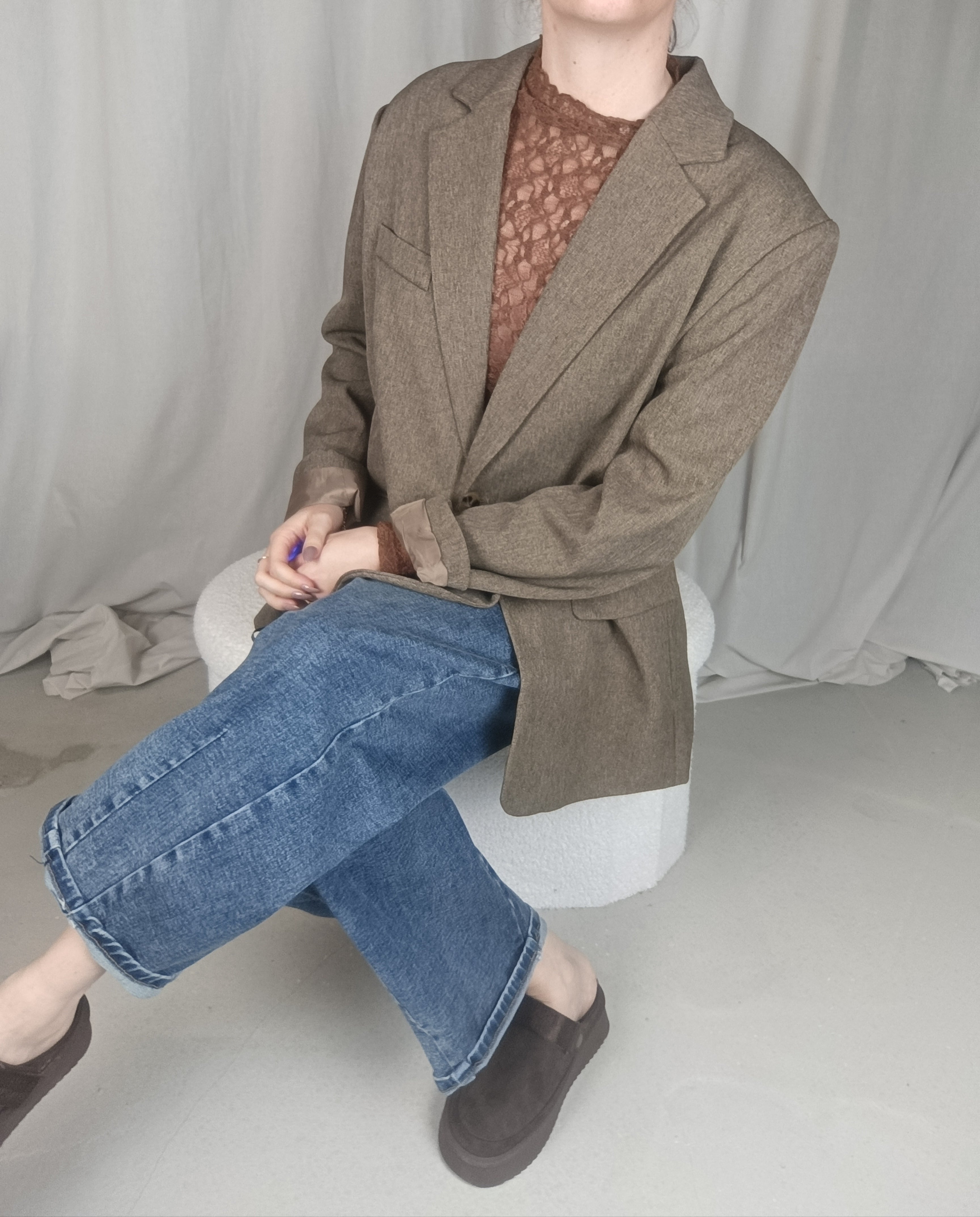 LONY - Veste blazer oversize ouverte dos