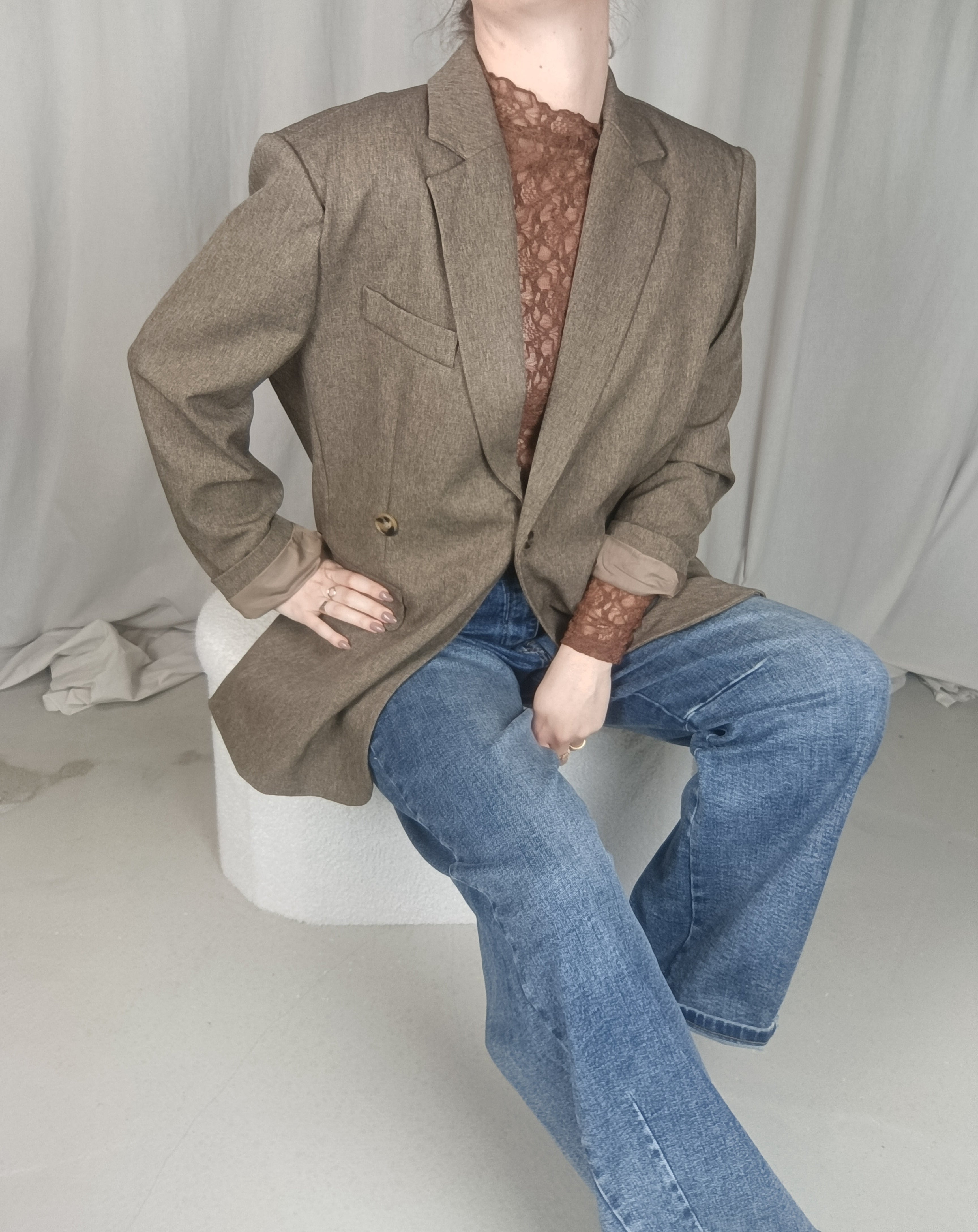 LONY - Veste blazer oversize ouverte dos