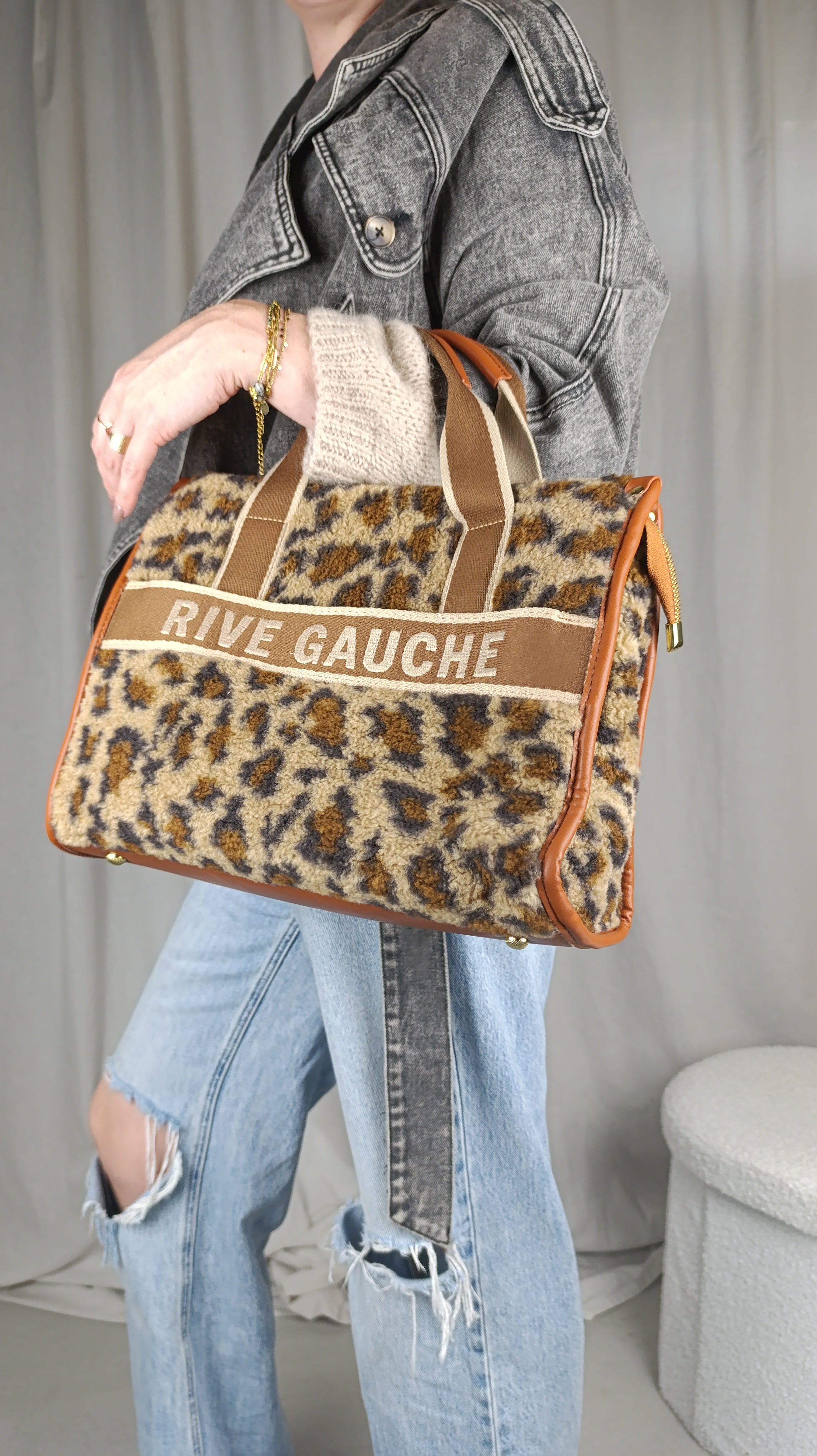 RIVE GAUCHE léopard - Sac moumoute avec bandoulière