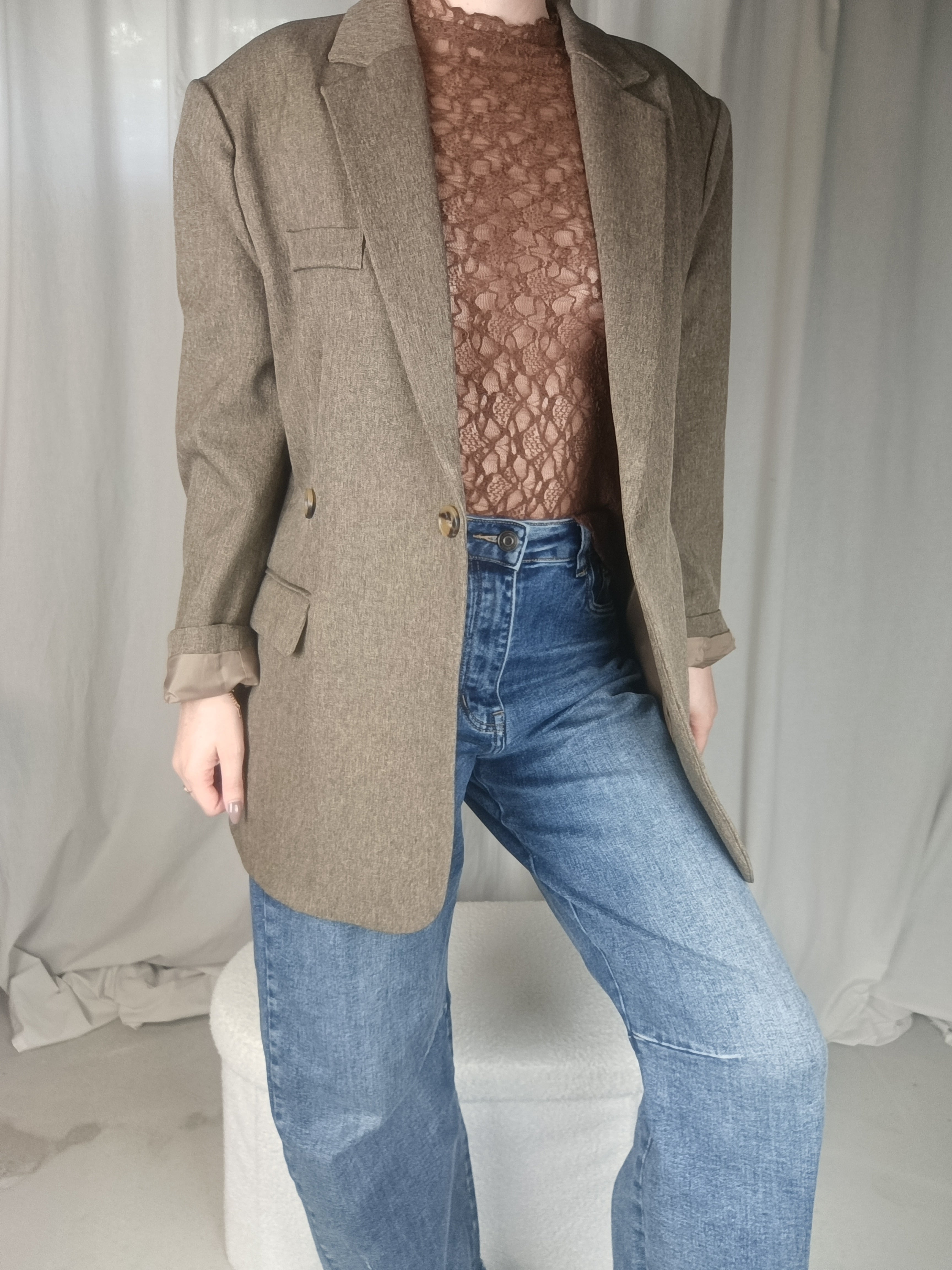 AVA - Top manches longues dentelle