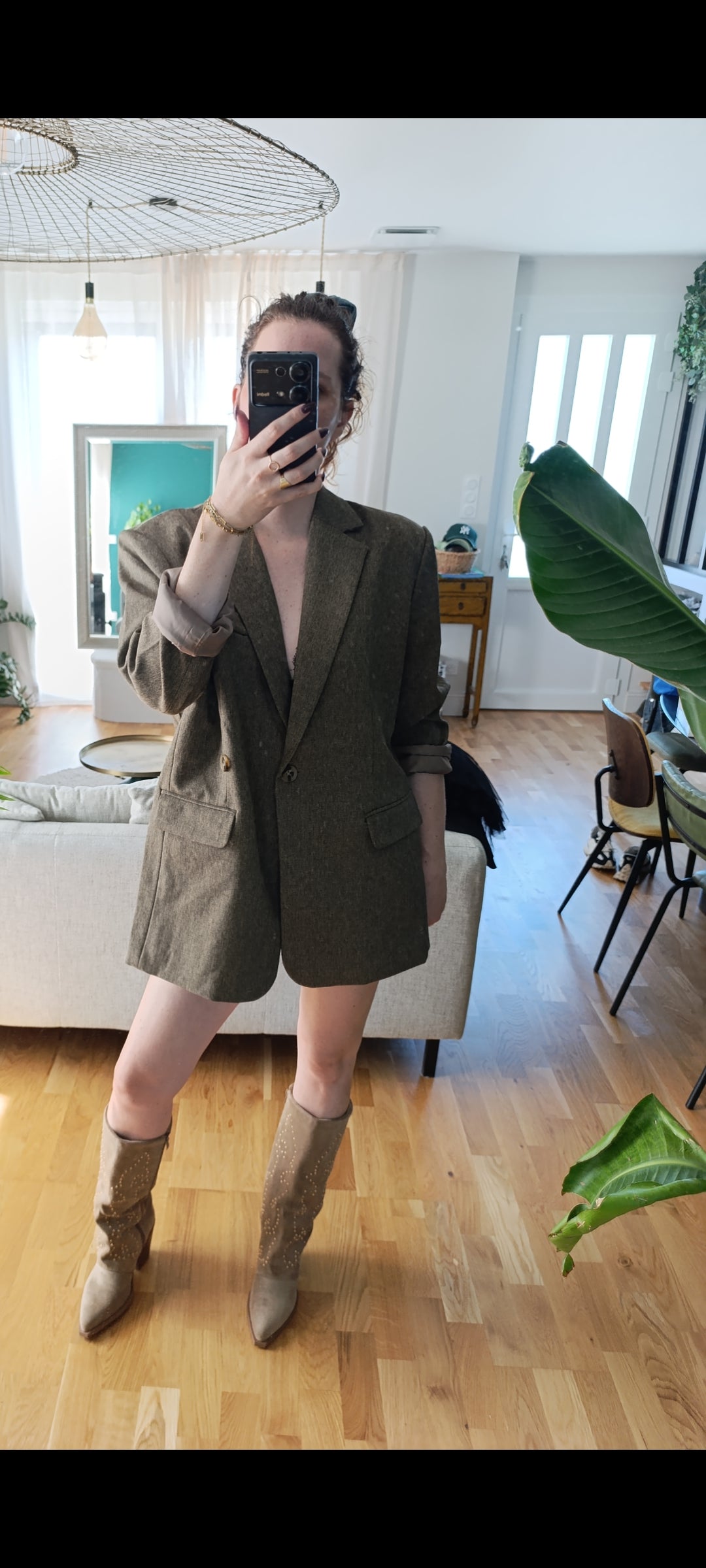 LONY - Veste blazer oversize ouverte dos