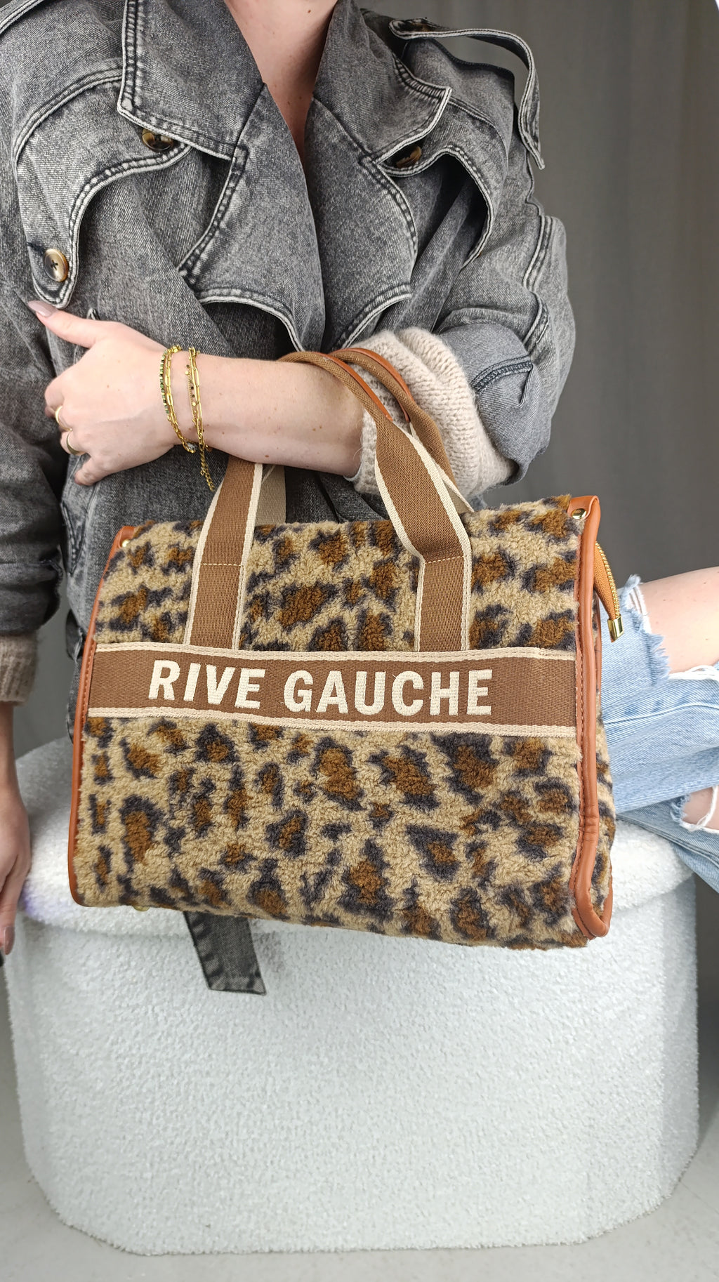 RIVE GAUCHE léopard - Sac moumoute avec bandoulière