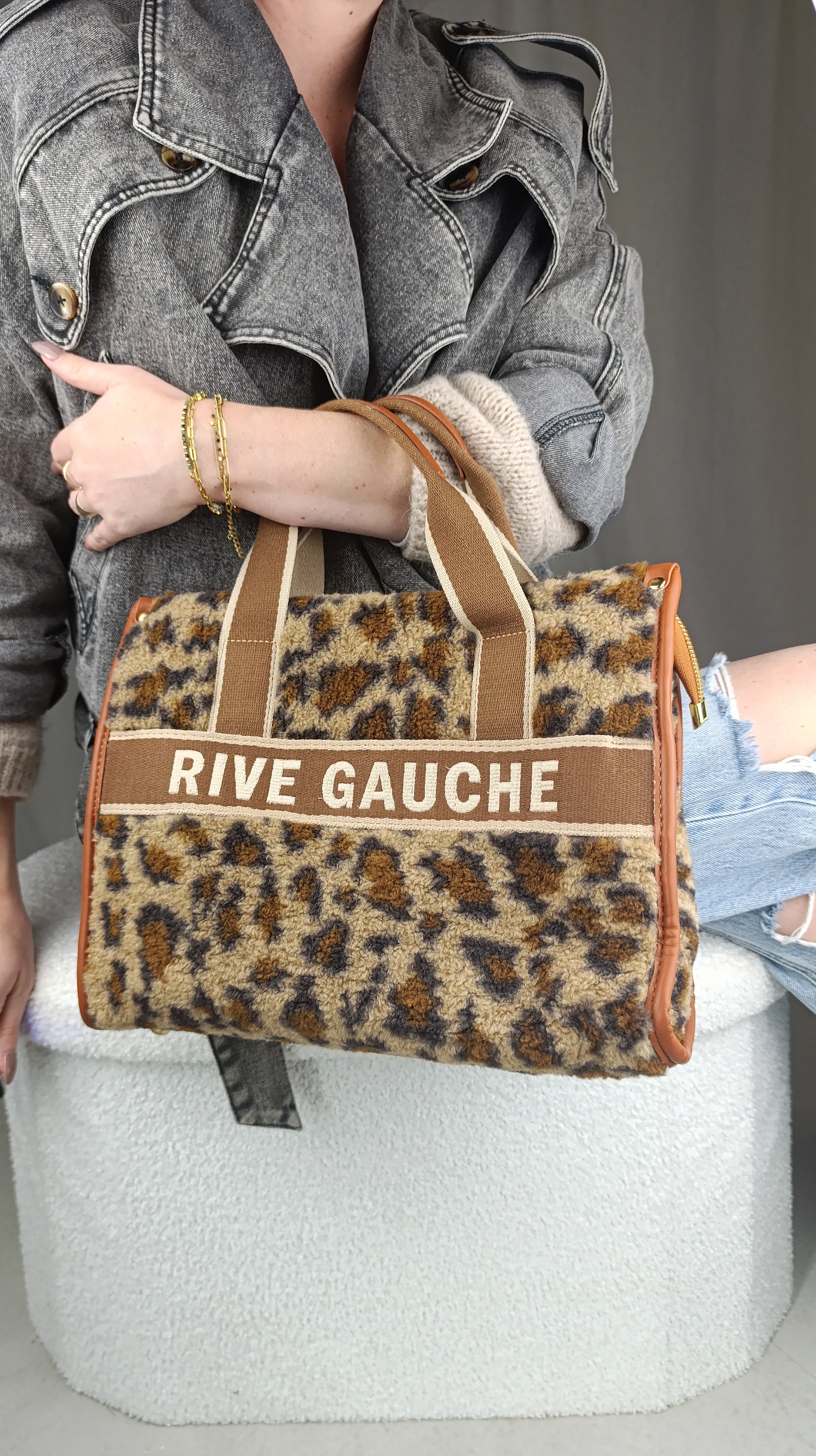 RIVE GAUCHE léopard - Sac moumoute avec bandoulière