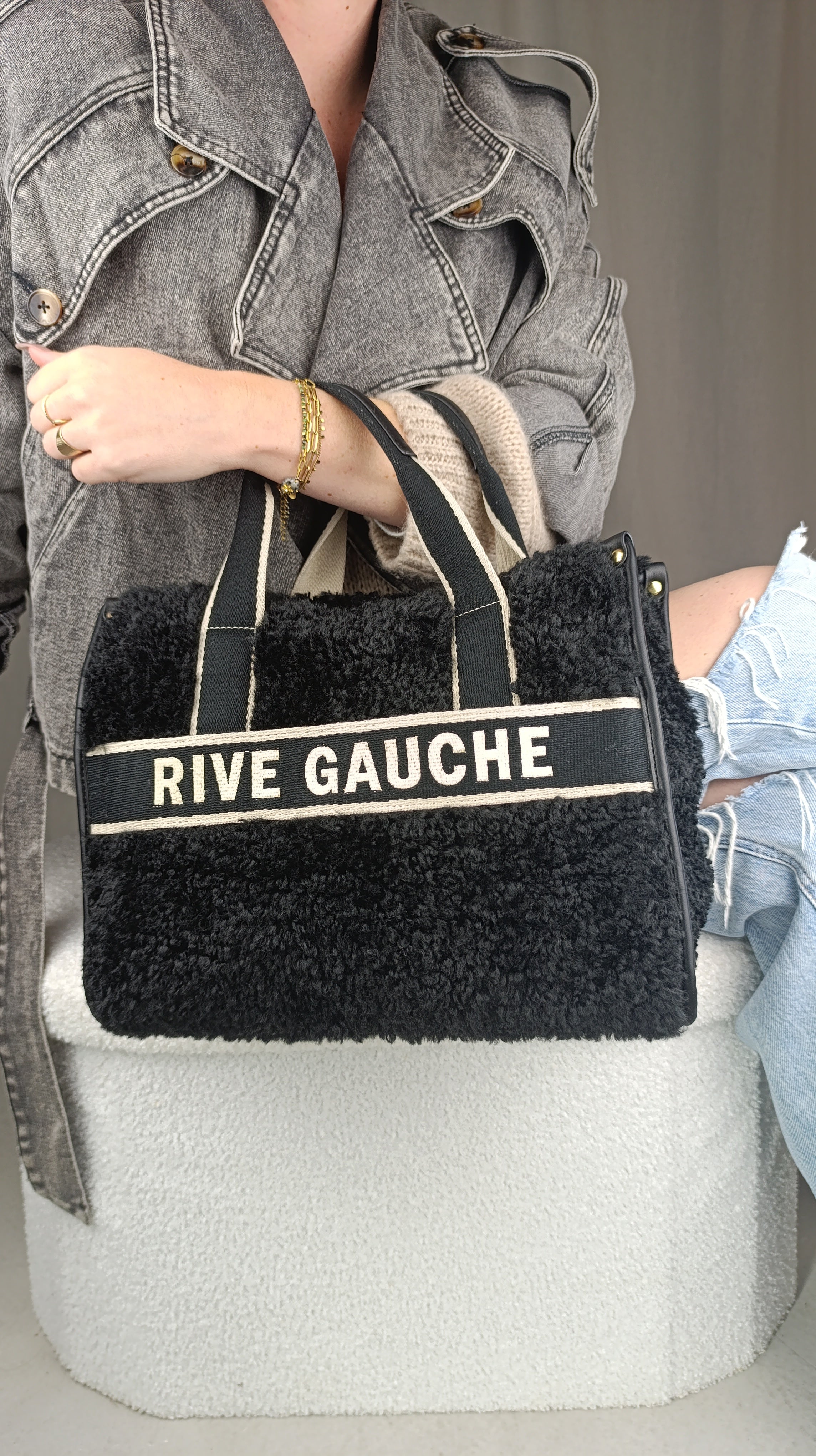RIVE GAUCHE noir - Sac moumoute avec bandoulière