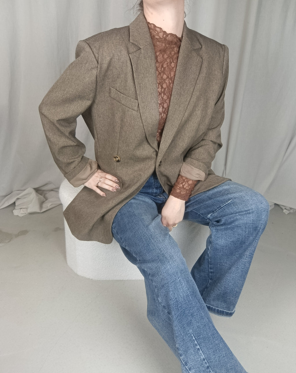 LONY - Veste blazer oversize ouverte dos