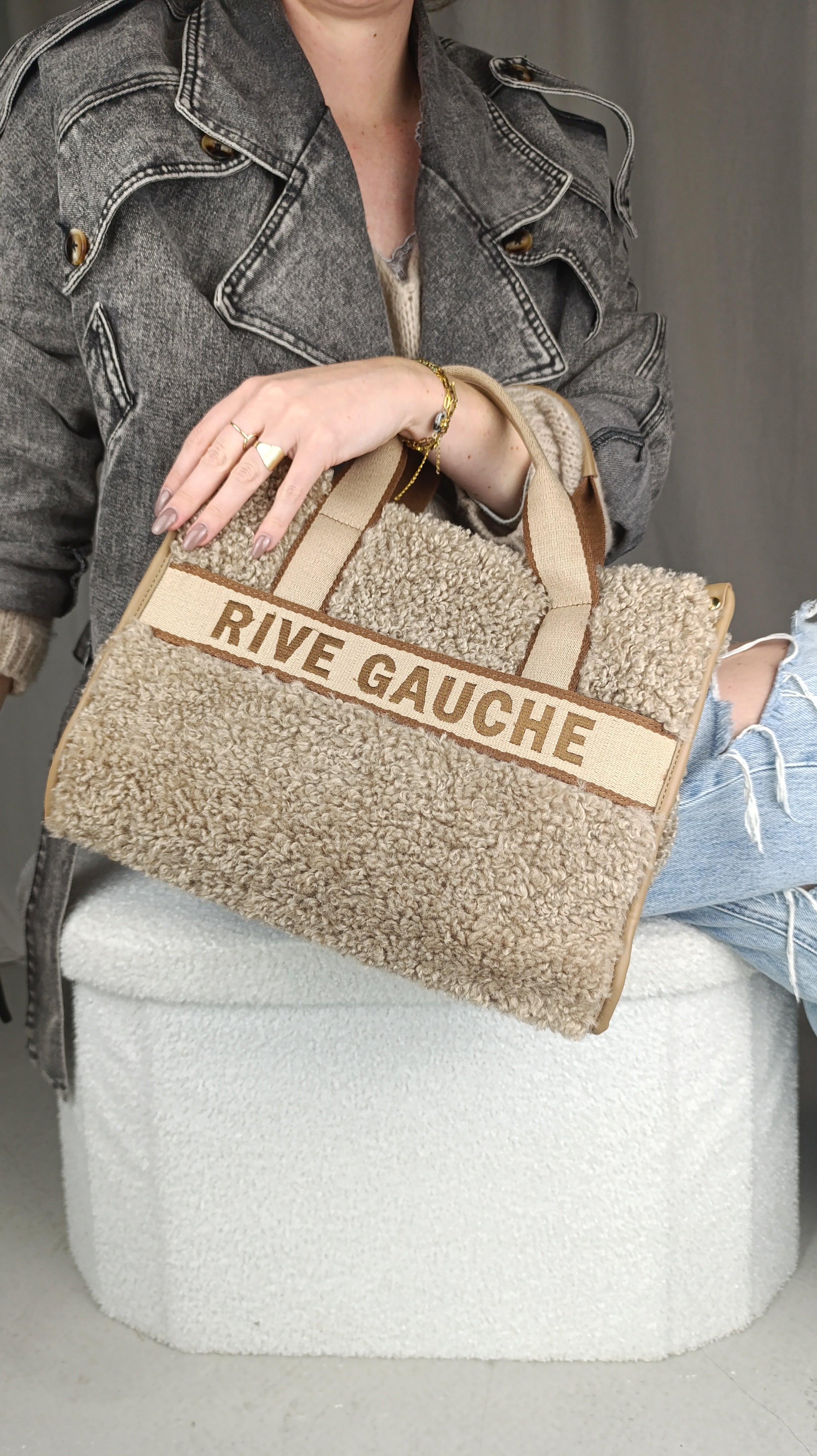 RIVE GAUCHE beige - Sac moumoute avec bandoulière