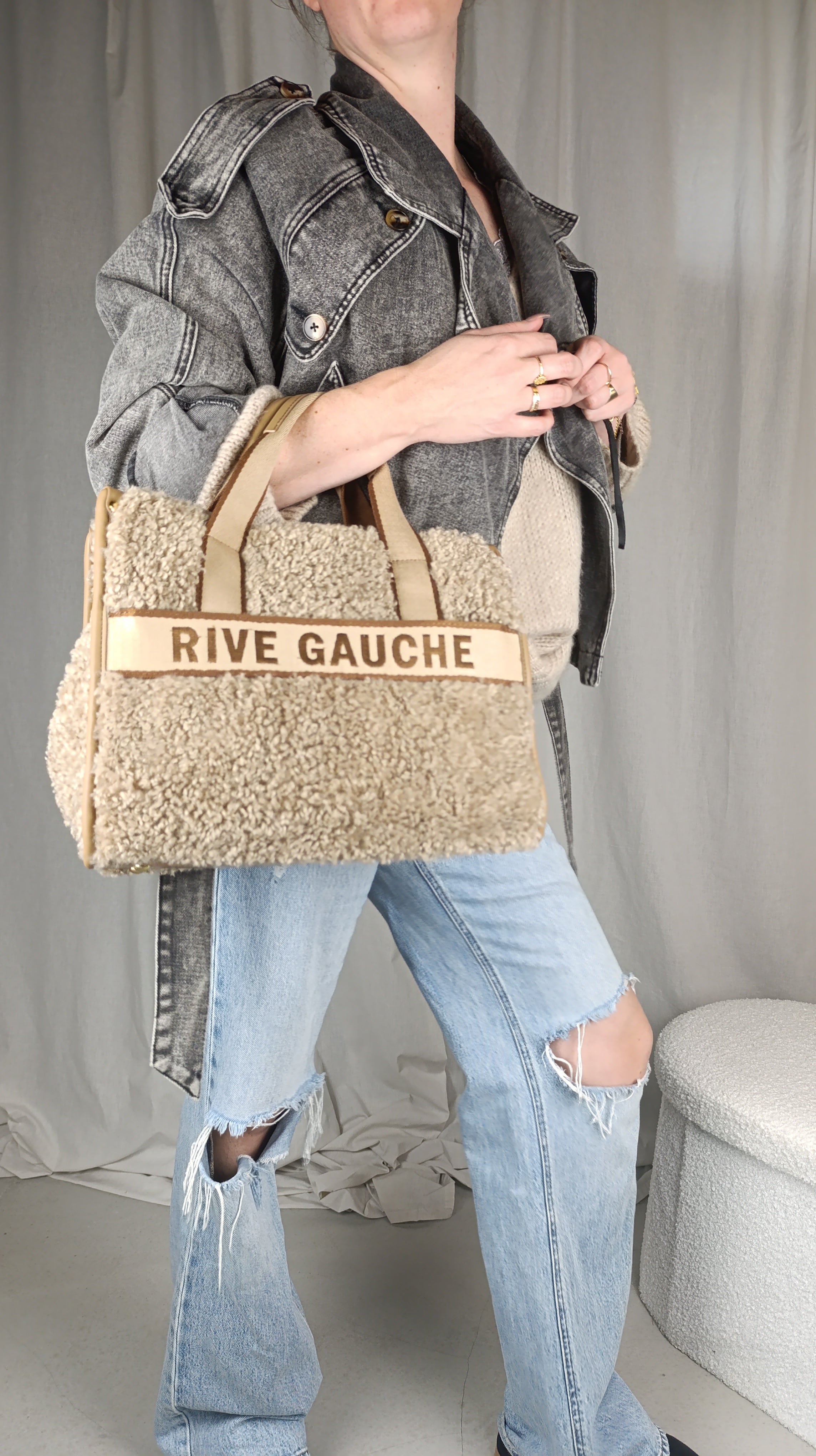 RIVE GAUCHE beige - Sac moumoute avec bandoulière